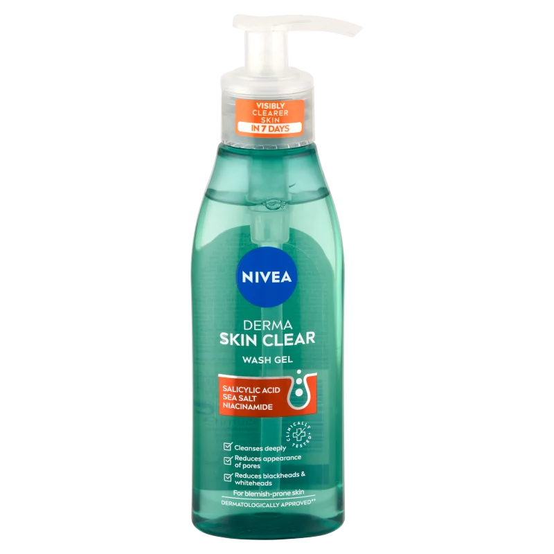 NIVEA Derma Skin Clear arctisztító gél 150 ml
