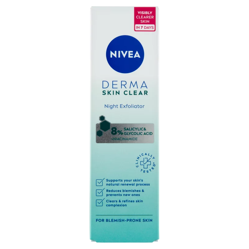 NIVEA Derma Skin Clear éjszakai hámlasztó 40 ml