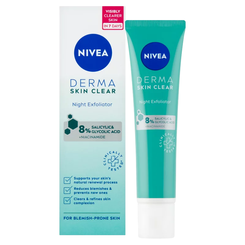 NIVEA Derma Skin Clear éjszakai hámlasztó 40 ml