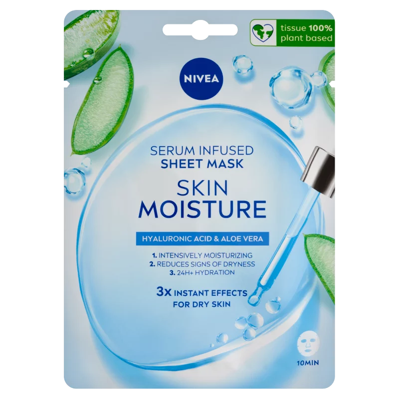 NIVEA Skin Moisture szérummal átitatott fátyolmaszk 1 db
