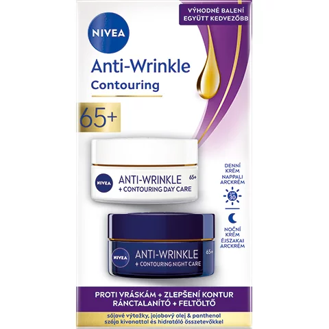 Nivea arckrém 2x50ml Anti Wrinkle 65+ nappali + éjszakai
