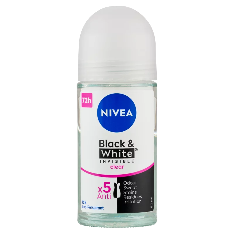 NIVEA Black & White Invisible Clear izzadásgátló 50 ml