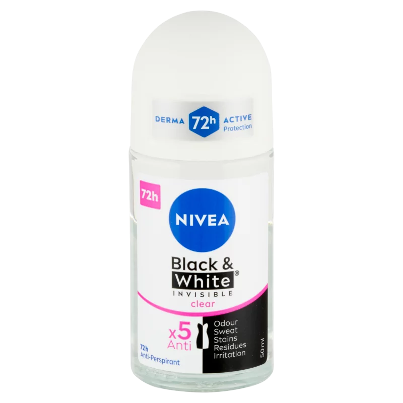 NIVEA Black & White Invisible Clear izzadásgátló 50 ml