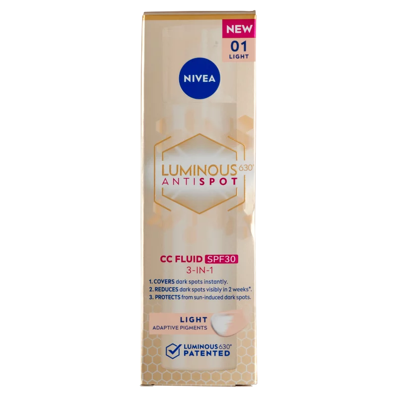 NIVEA Luminous630 világos pigmentfoltok elleni CC fluid FF30 40 ml