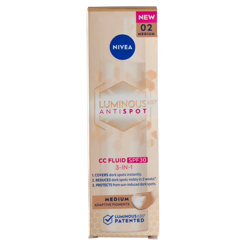 NIVEA Luminous630 közepes pigmentfoltok elleni CC fluid FF30 40 ml