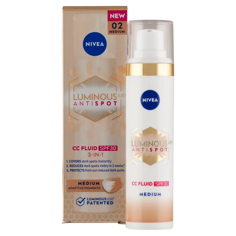 NIVEA Luminous630 közepes pigmentfoltok elleni CC fluid FF30 40 ml