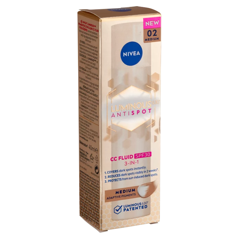 NIVEA Luminous630 közepes pigmentfoltok elleni CC fluid FF30 40 ml