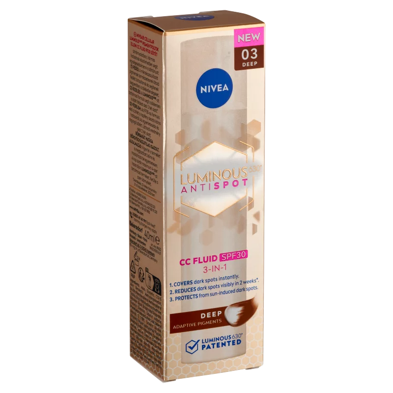 NIVEA Cellular Luminous630 sötét pigmentfoltok elleni CC fluid FF30 40 ml 