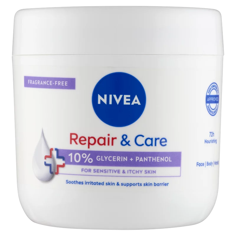 NIVEA Repair & Care illatmentes krém érzékeny bőrre 400 ml e