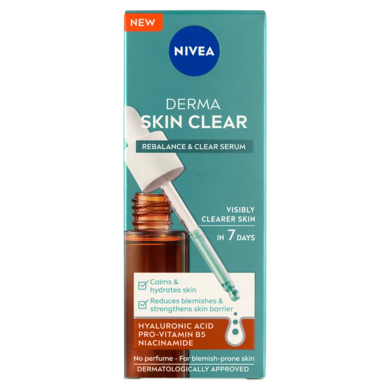 NIVEA Derma Skin Clear kiegyenlítő & tisztító szérum 30 ml