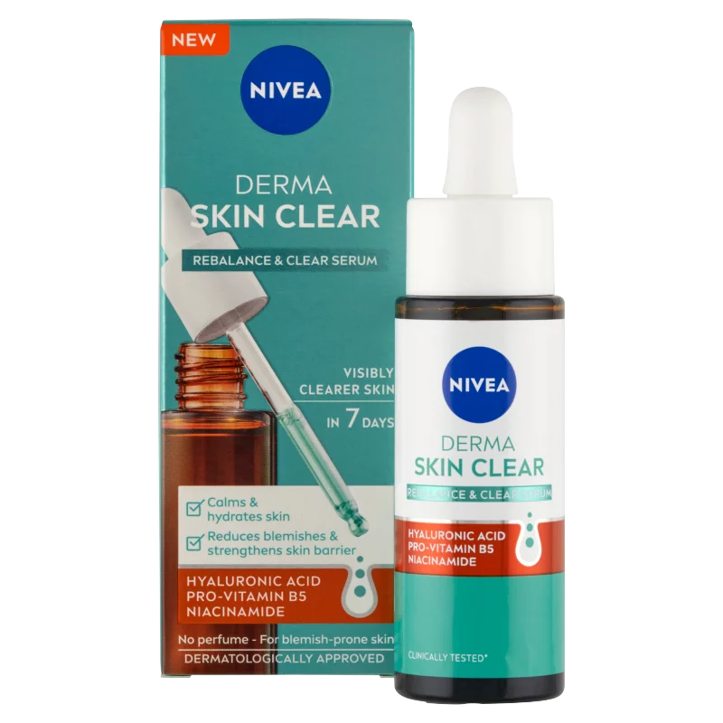 NIVEA Derma Skin Clear kiegyenlítő & tisztító szérum 30 ml