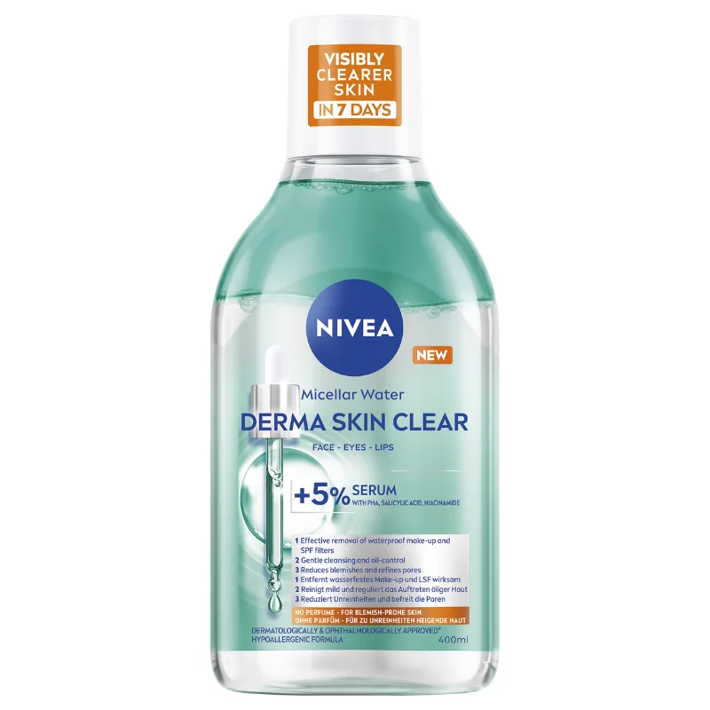 Nivea arctisztító 400ml Micellás Víz Derma Skin Clear