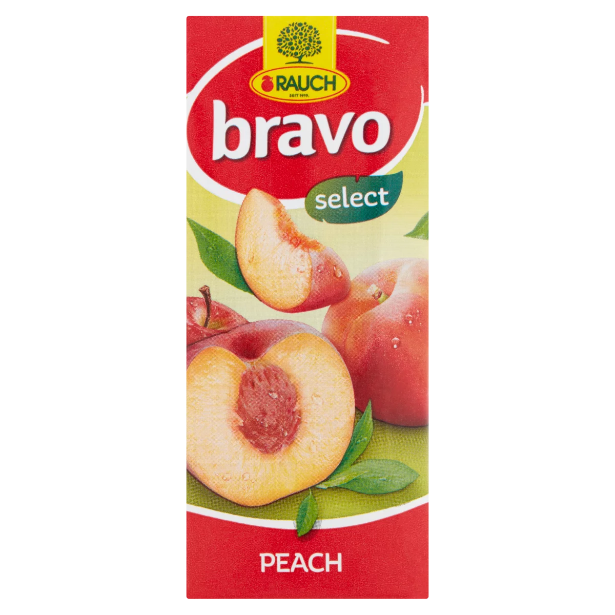 Rauch Bravo Select őszibarack gyümölcsital cukorral és édesítőszerekkel, C-vitaminnal 0,2 l