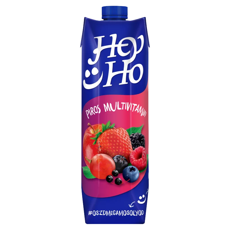 Hey-Ho Piros Multivitamin vegyes gyümölcsital 7 vitaminnal 1 l