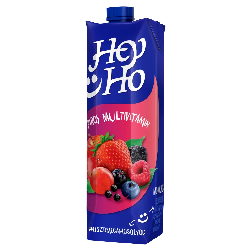 Hey-Ho Piros Multivitamin vegyes gyümölcsital cukorral, édesítőszerrel és 7 vitaminnal 1 l