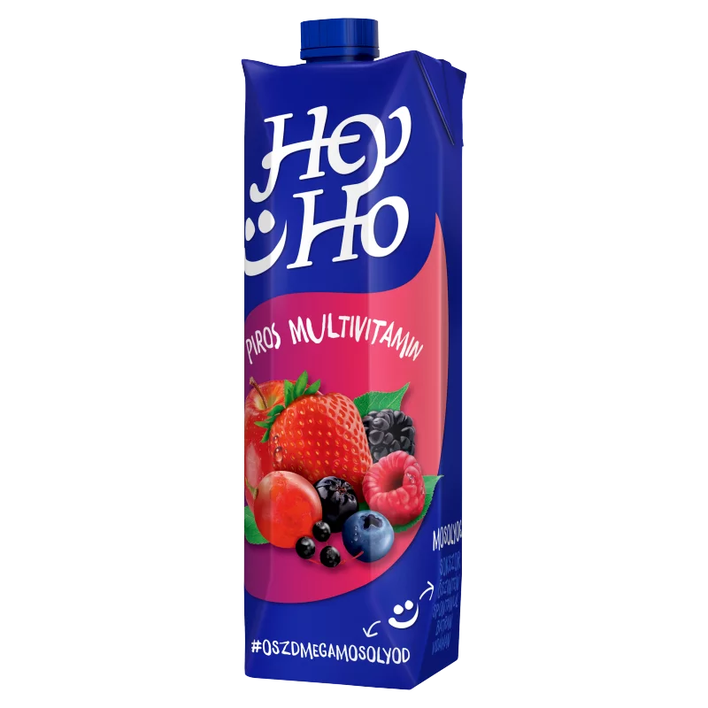 Hey-Ho Piros Multivitamin vegyes gyümölcsital 7 vitaminnal 1 l