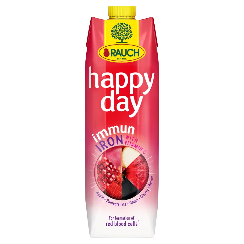 Rauch Happy Day Immun Iron vegyes gyümölcsnektár C-vitaminnal és vassal 1 l