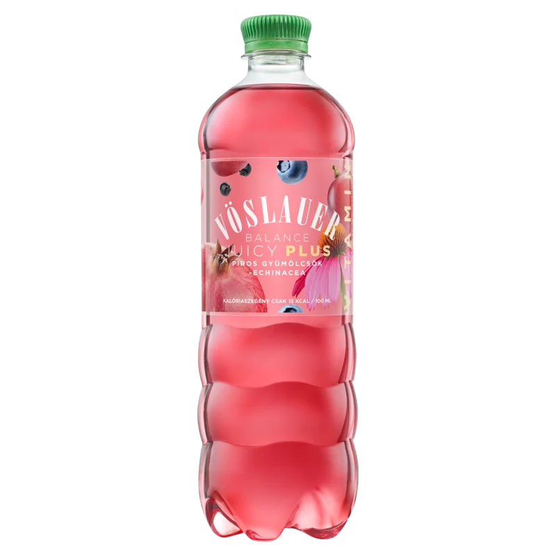 Vöslauer Balance Juicy Plus bogyós gyümölcs és echinacea ízű szénsavas üdítőital 0,75 l