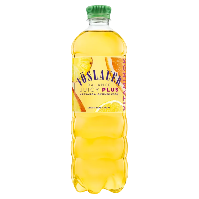 Vöslauer Balance Juicy Plus marakuja-ananász- és mangó ízű szénsavas üdítőital 0,75 l