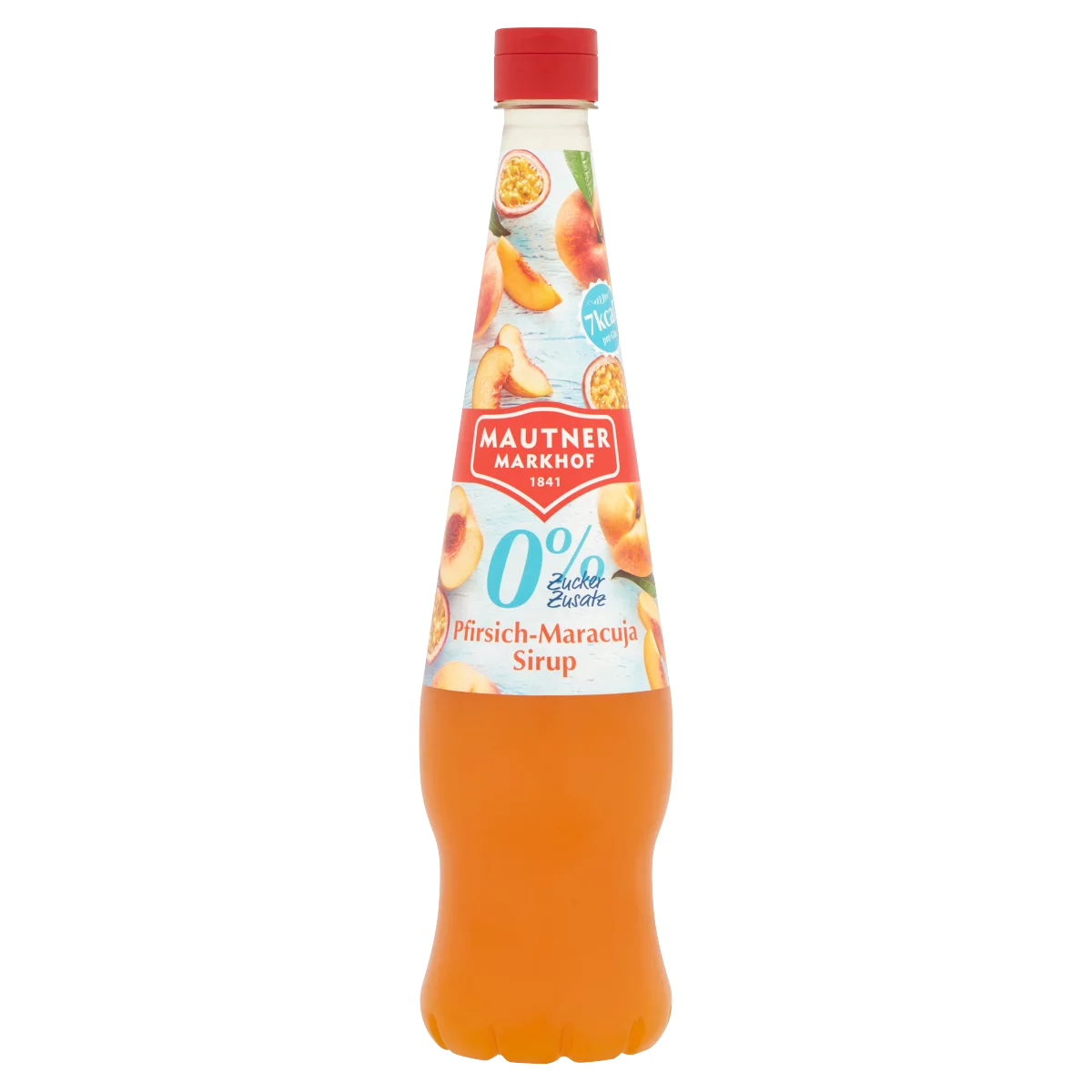 Mautner Markhof őszibarack szörp maracujával, hozzáadott cukor nélkül, édesítőszerrel 0,7 l