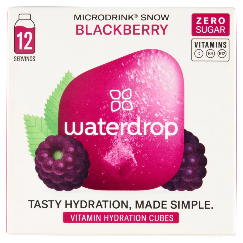 Waterdrop áfonya-szeder-alma ízű pezsgőkocka ital készítéséhez 12 x 2,0 g (24,0 g)