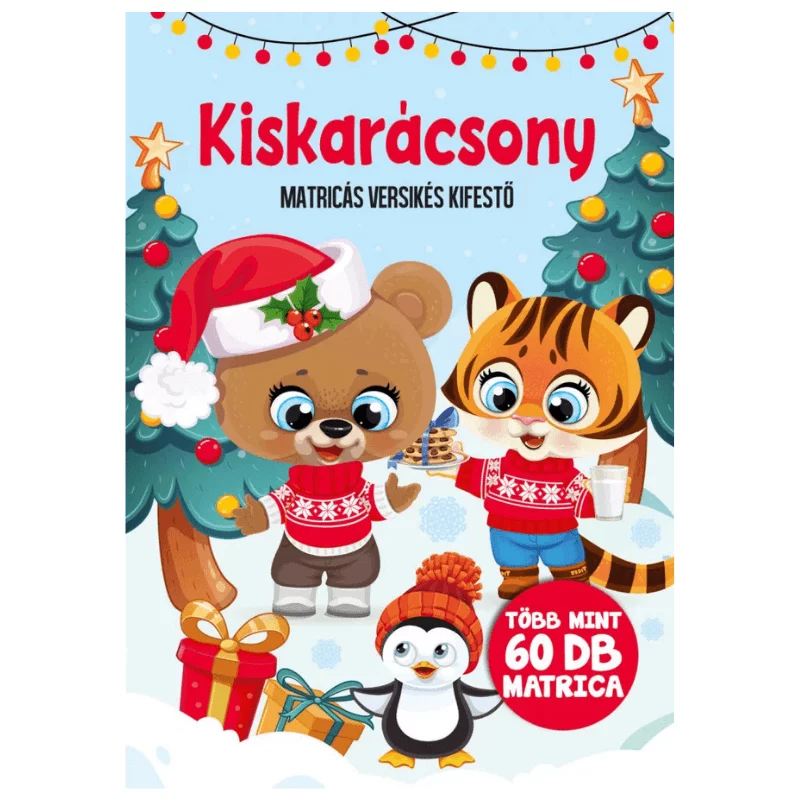 Kiskarácsony - matricás versikés kifestő több mint 60 matricával