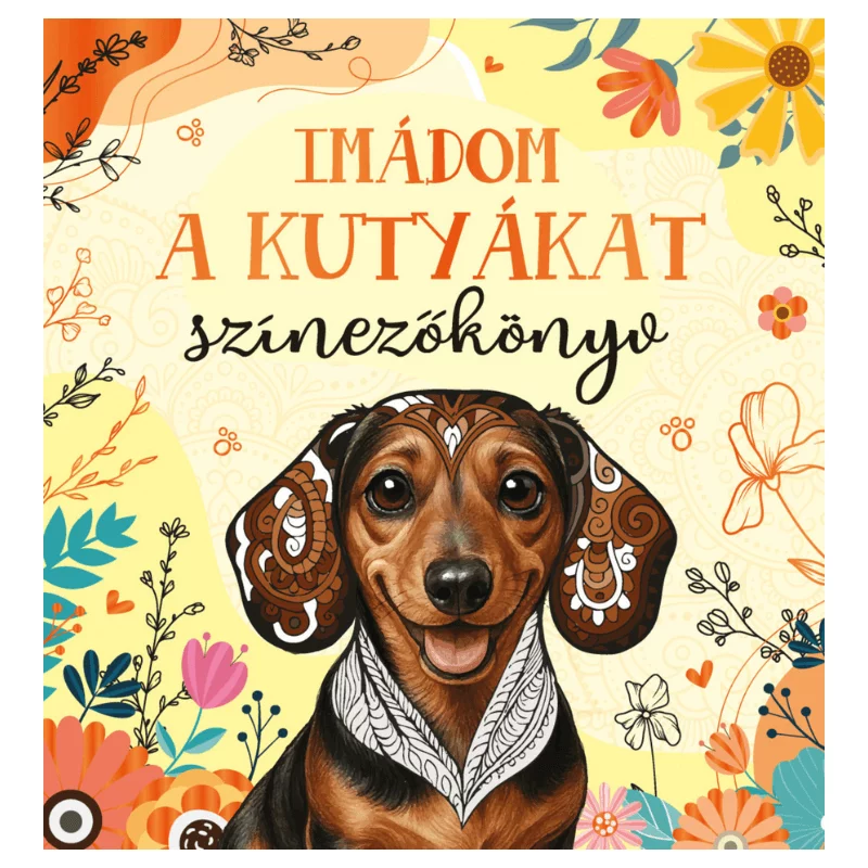 Imádom a kutyákat - felnőtt színező