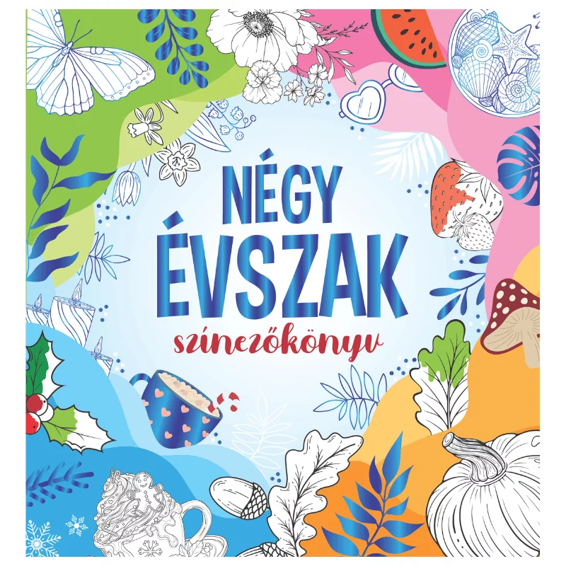 Négy évszak - felnőtt színező