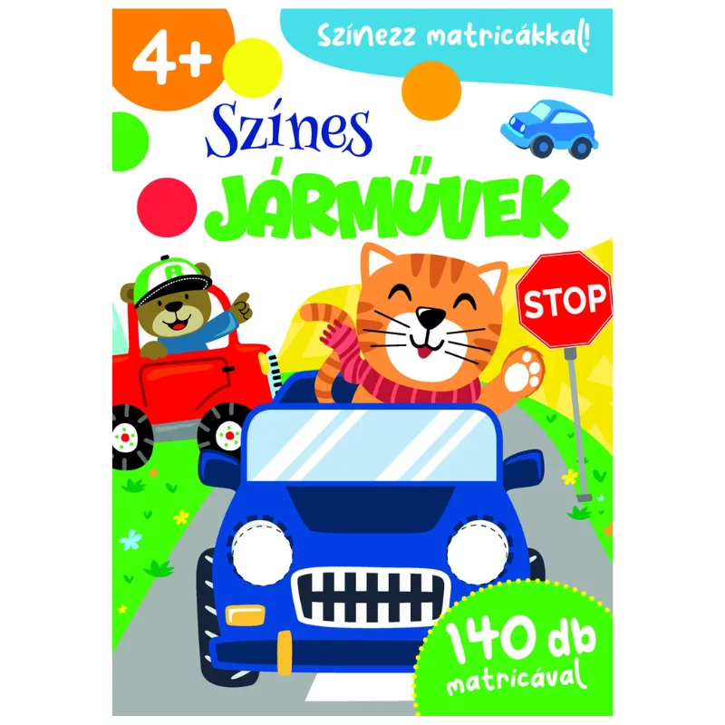 Színes járművek 4+ foglalkoztató