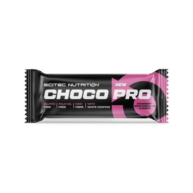 Scitec Choco Pro fehérje szelet 50g strawberry white chocolate