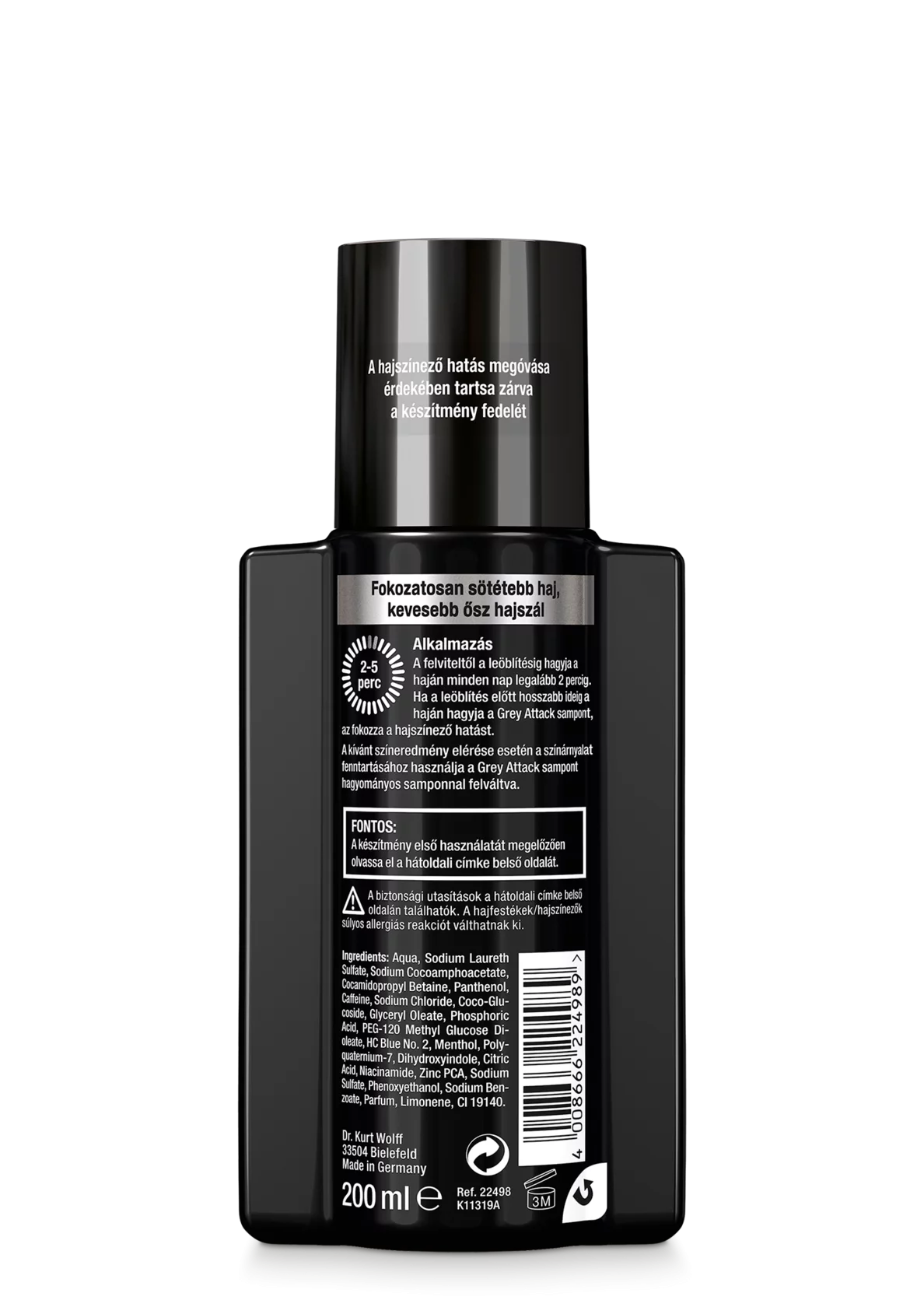 Alpecin sampon 200ml Grey Attack koffein és hajszínező