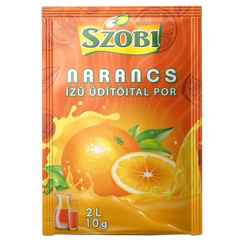 Szobi üdítőitalpor 10g narancs ízű
