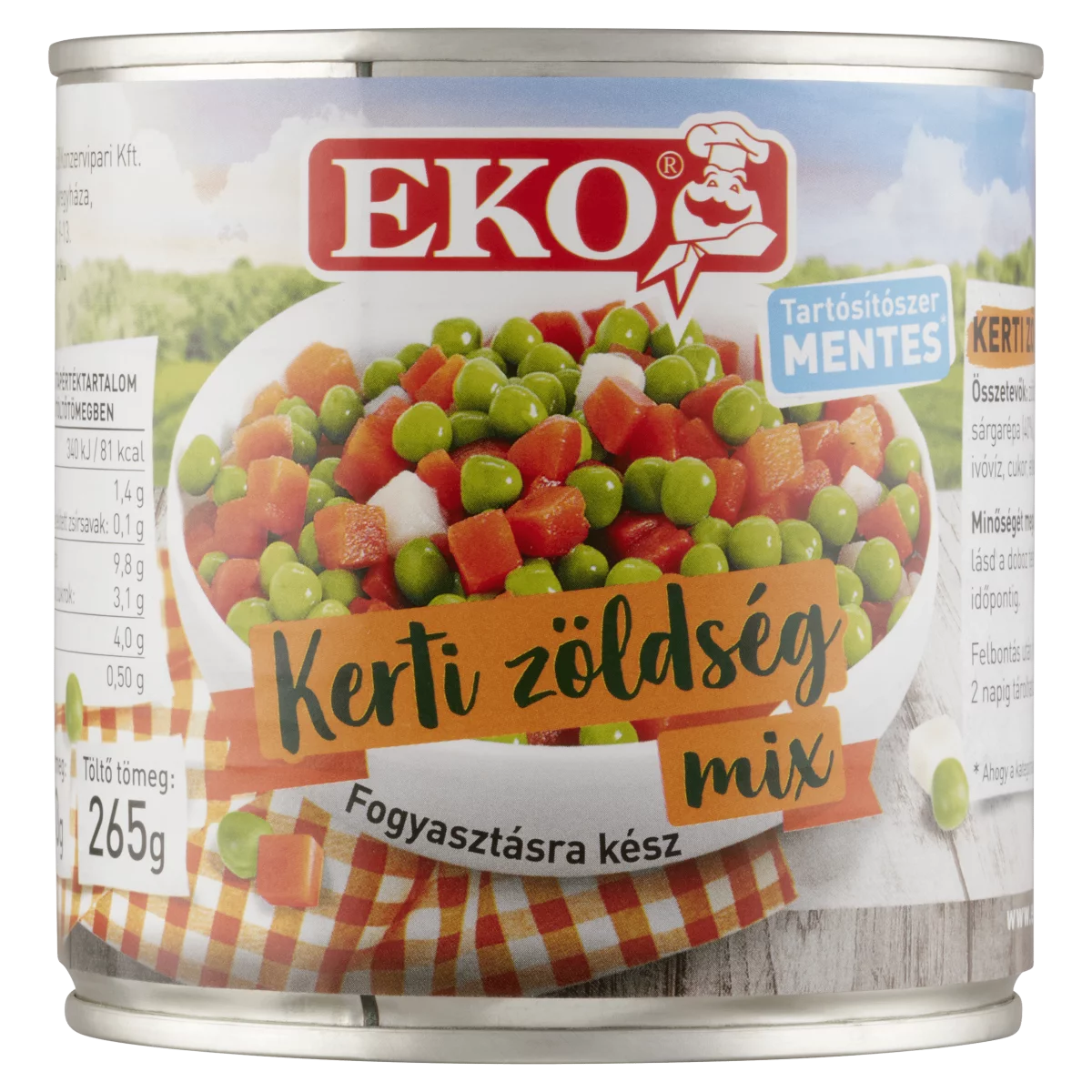 Eko kerti zöldség mix 400/265g