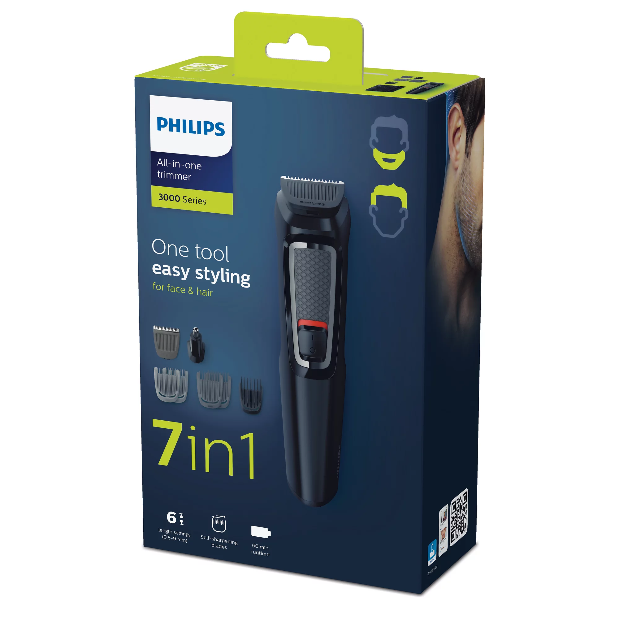 Philips Multigroom Series 3000 7 az 1-ben univerzális szőrtelenítő arcra és hajra