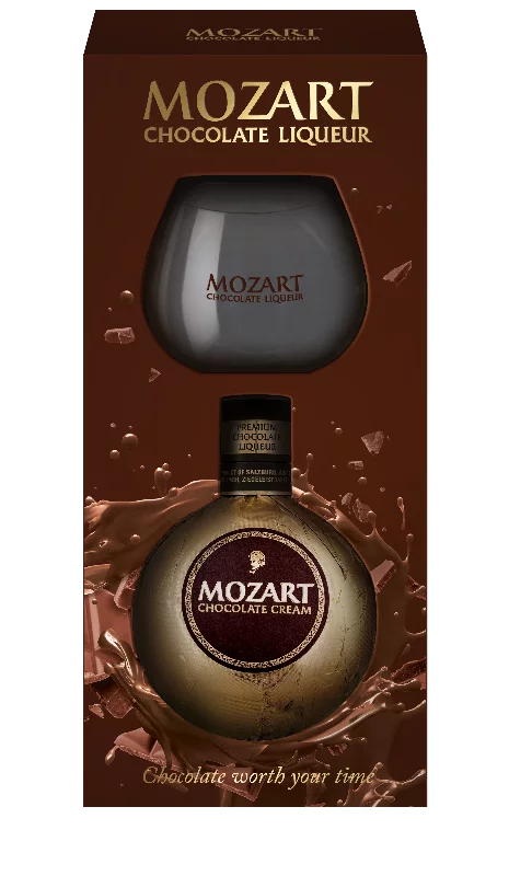 Mozart likőr 0,5l Chocolate + pohár díszdobozos