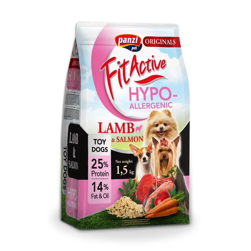 Panzi Fit Active Hypoallergenic Toy Dogs bárány + alma szárazeledel felnőtt kutyák számára 1,5 kg