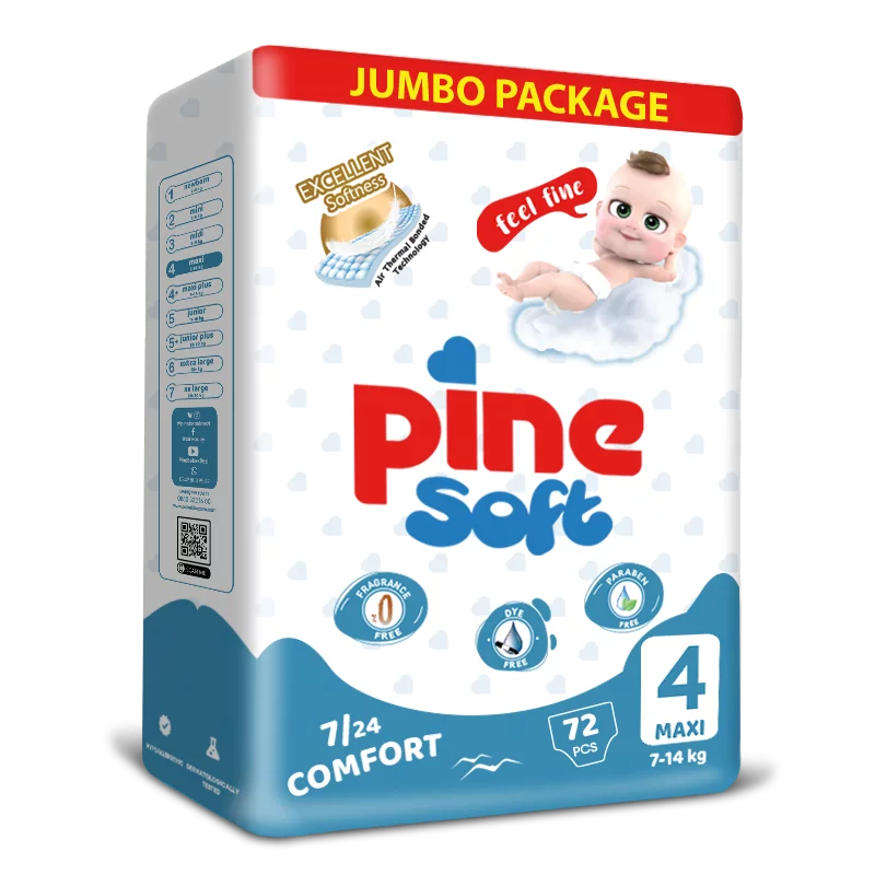 Pine Soft Jumbo pelenka S4 72db 7-14kg maxi