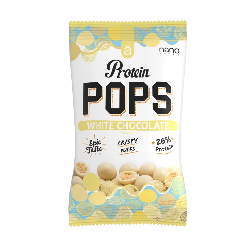 Nanosupps Protein Pops golyók 38g fehércsokis