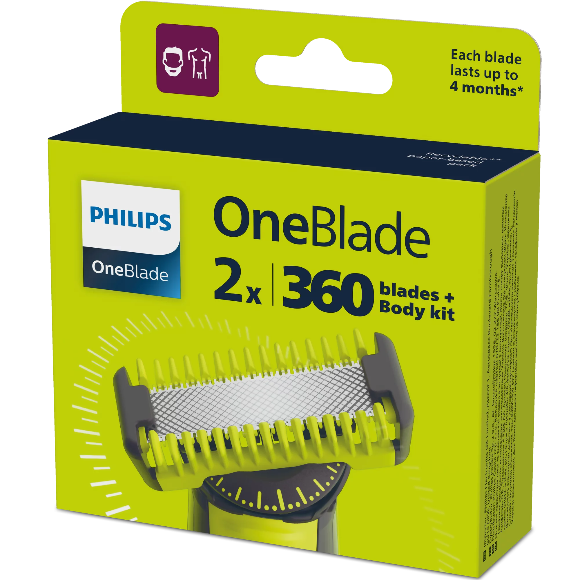 Philips OneBlade 360 Face+Body csere penge