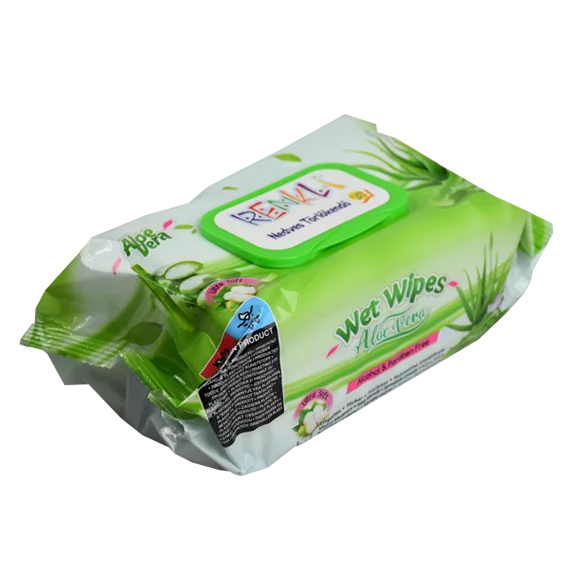 Renkli nedves törlőkendő 120db Aloe Vera