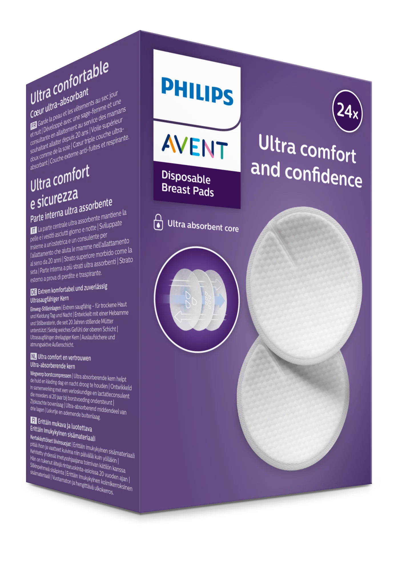 Philips Avent eldobható melltartóbetét 24 darabos SCF254/24