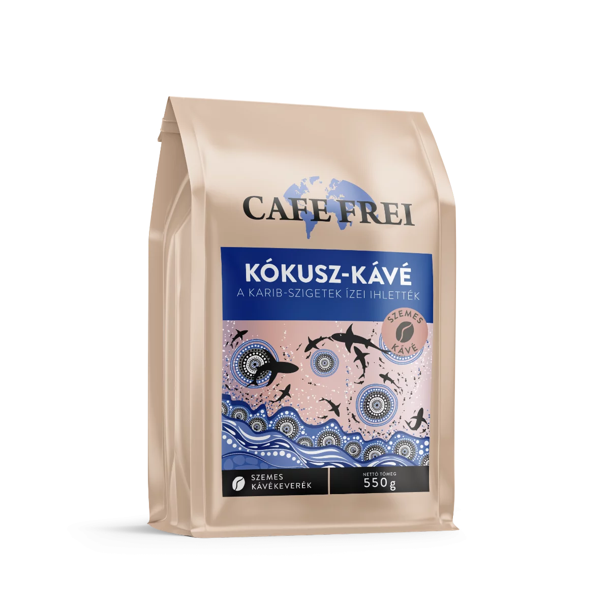 Café Frei kávékeverék 550g Kókusz Karib-szigetek ízei szemes