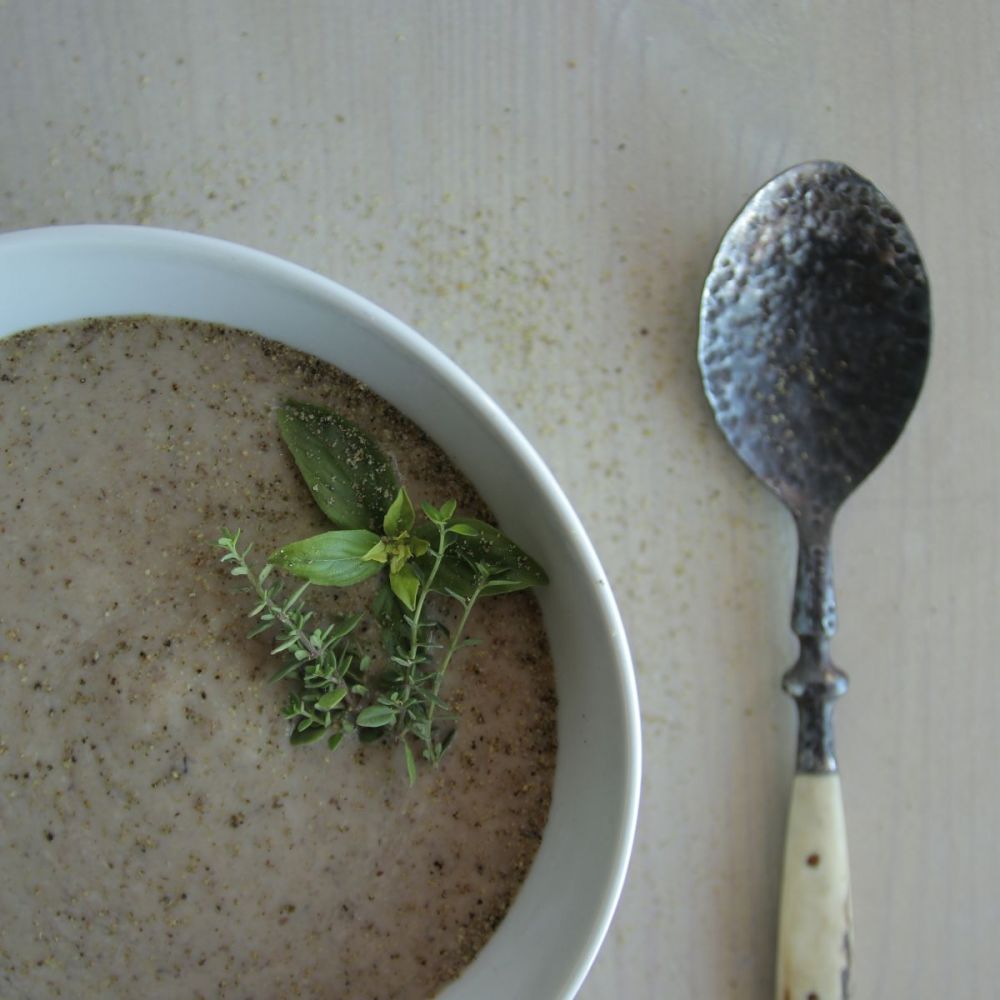 Erdei gombakrémleves