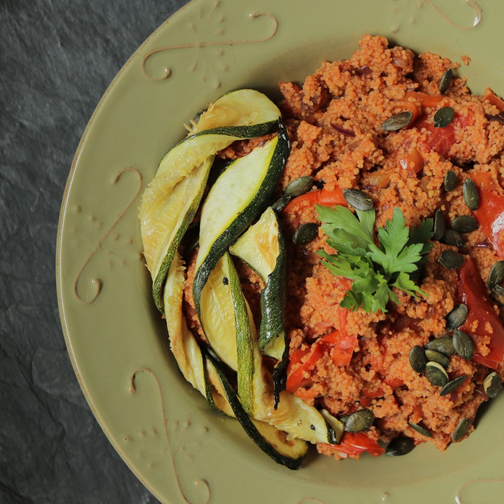 Kuszkusz nyári zöldségekkel