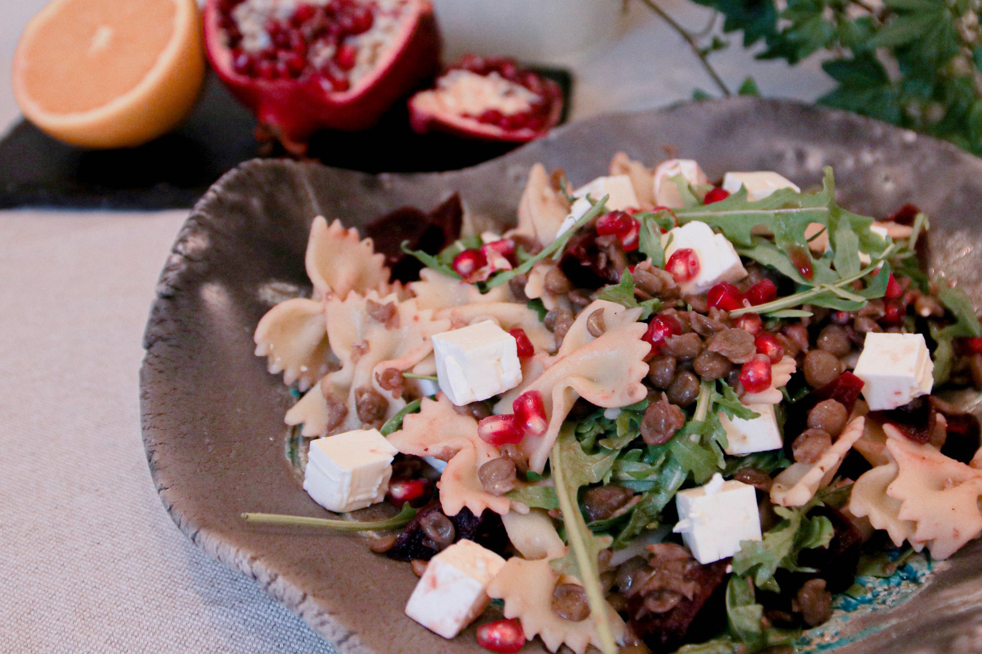 Lencse és gránátalma - A tökéletes szilveszteri saláta.