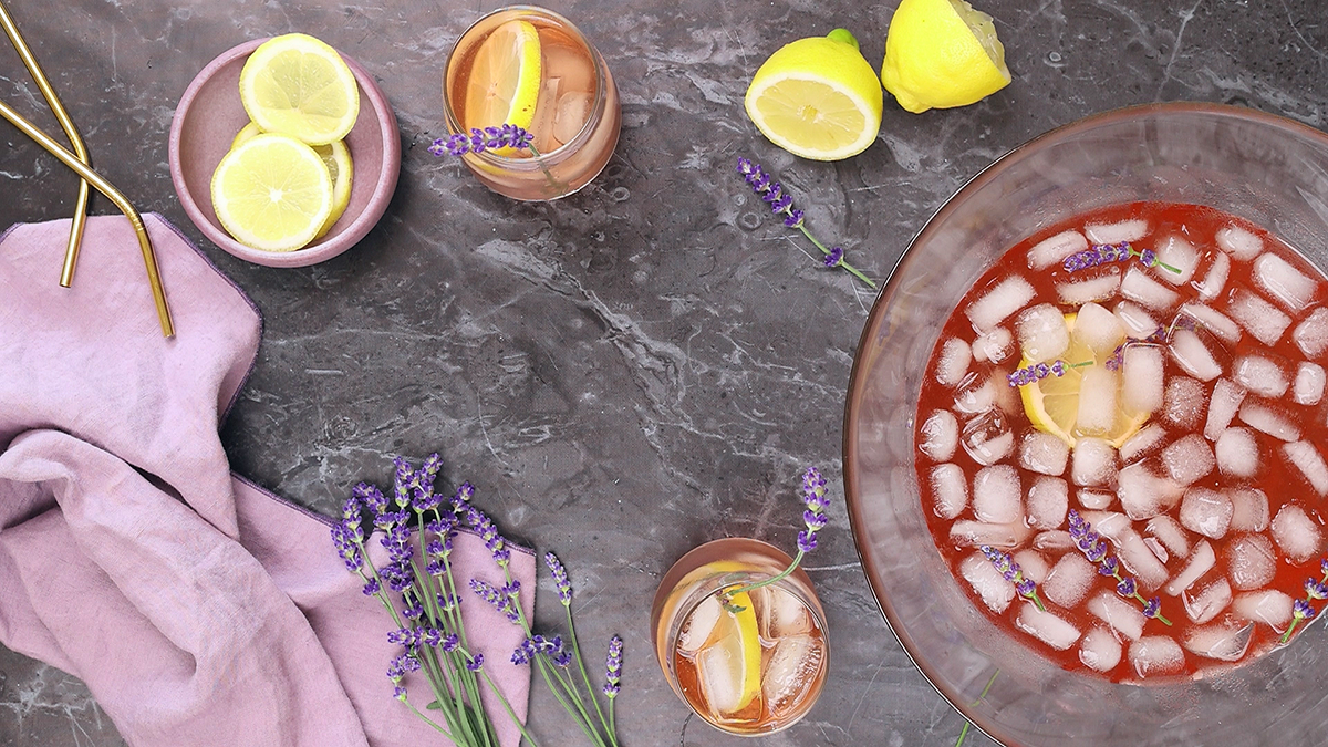 Levendulás rozékoktél