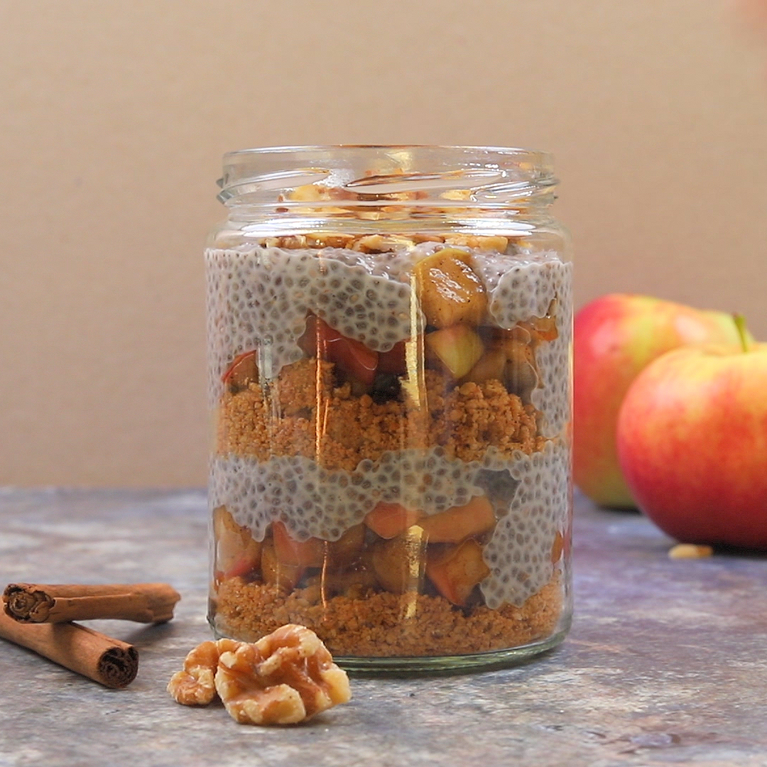 Almás pite chia puding