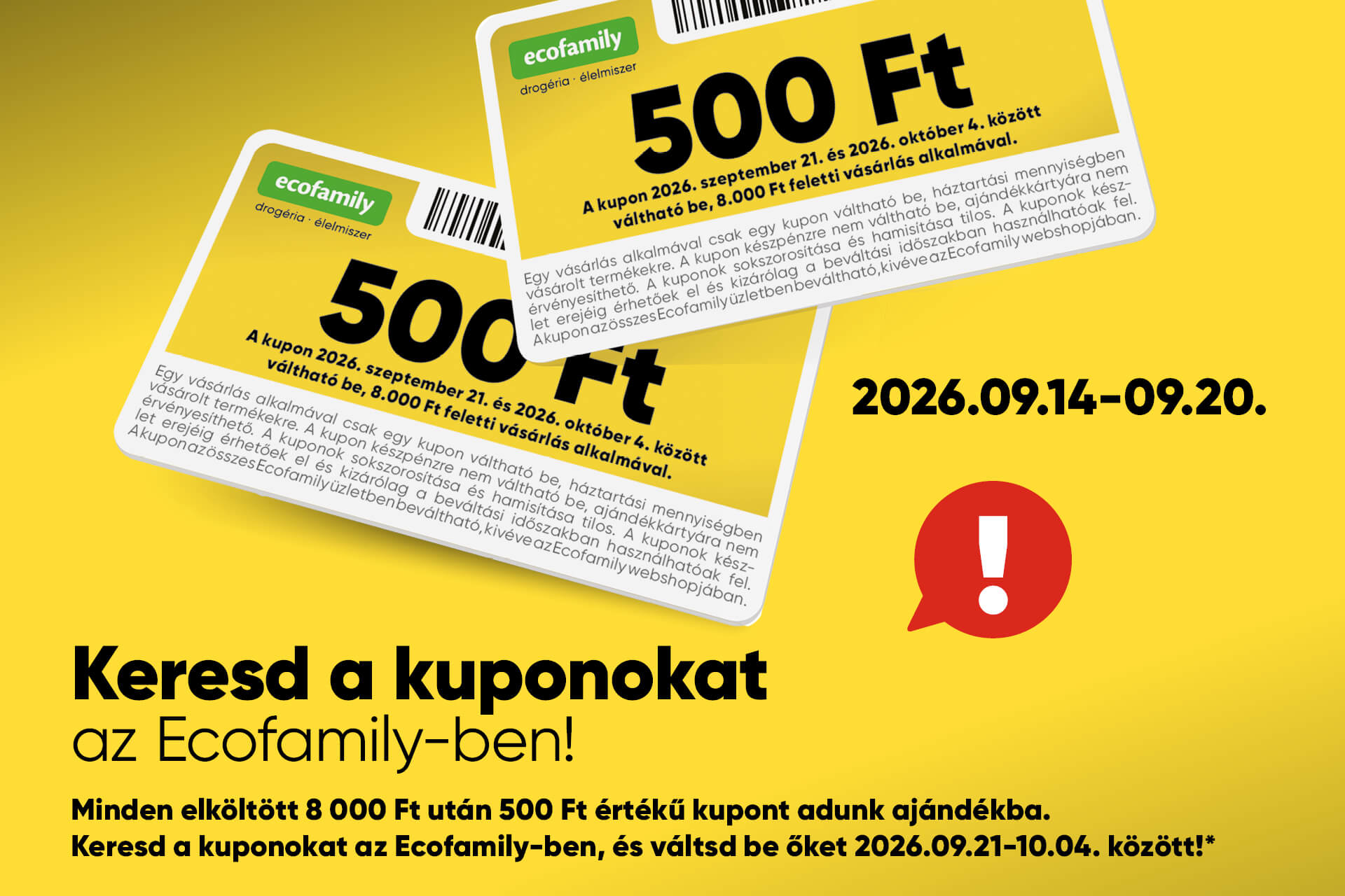 Ecofamily Ajándék Kupon Promóció