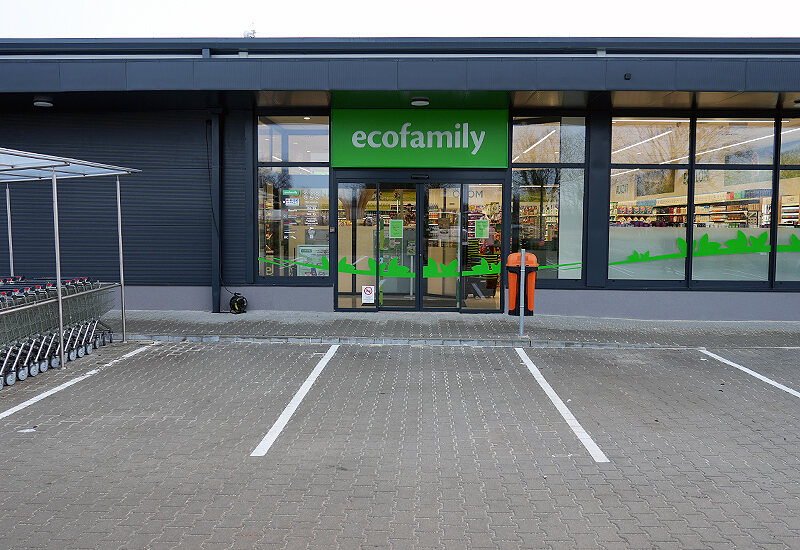 Ecofamily üzlet bejárata, Körmend