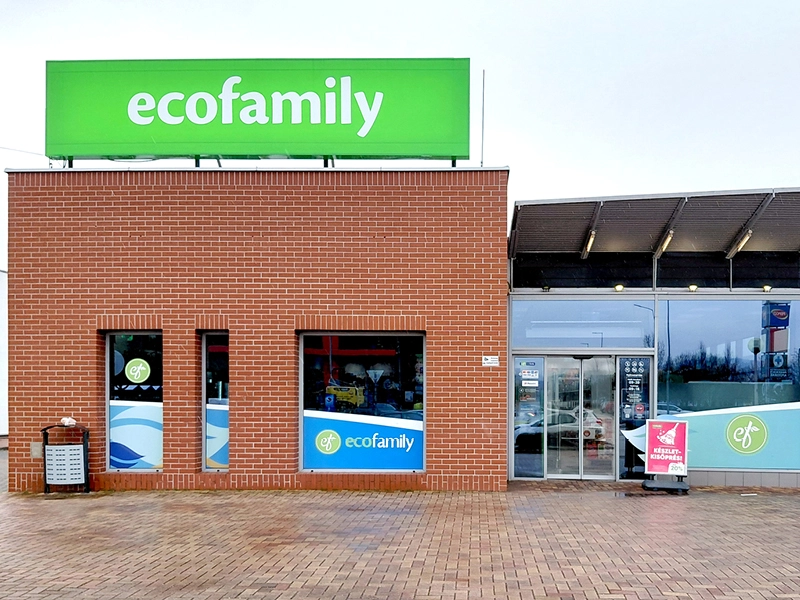 Ecofamily üzlet bejárata, Budakeszi (Zone Bevásárlóközpont)
